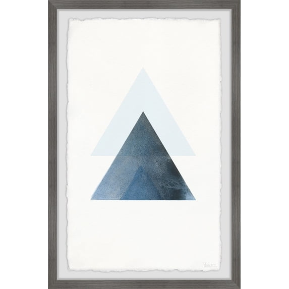 Parvez Taj Blue Triangle Magic Framed Wall Art
