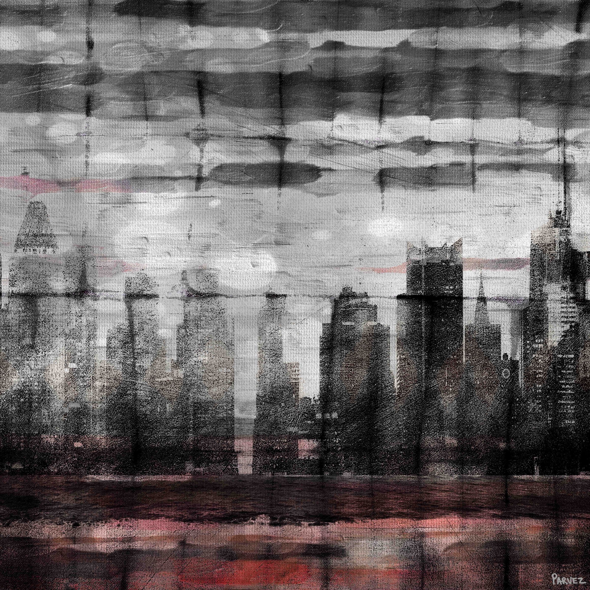 Parvez Taj "Bold City" Print on Canvas