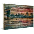 thumbnail image 1 of Parvez Taj Bridge at Dusk Pinewood Wall Art, 1 of 7