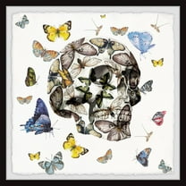 Parvez Taj "Butterfly Skull Escape" Framed Painting Print