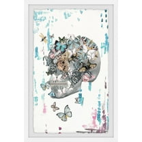 Parvez Taj "Butterfly Skull Garden" Framed Painting Print