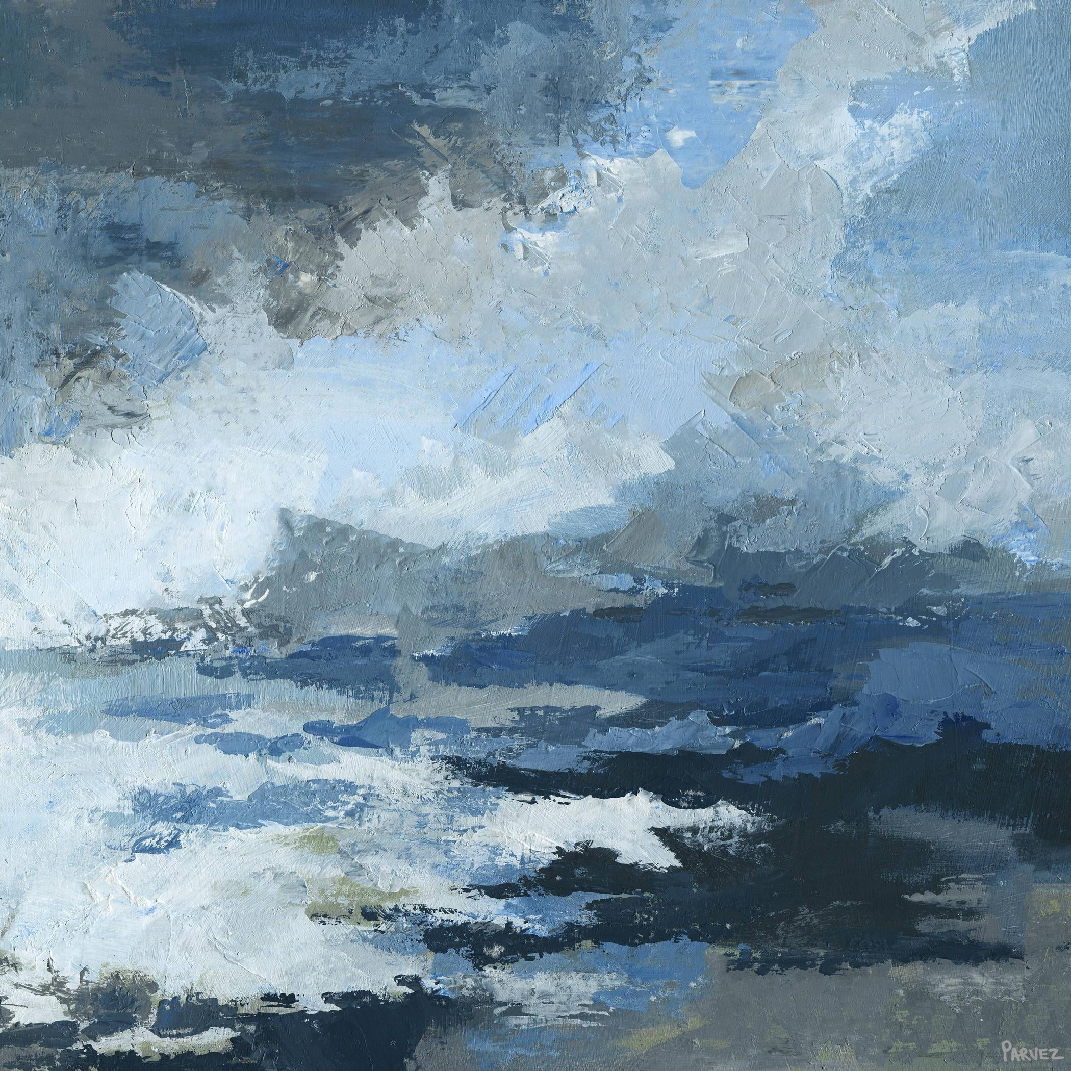 Parvez Taj "Camouflage Waves" Painting Print on Wrapped Canvas