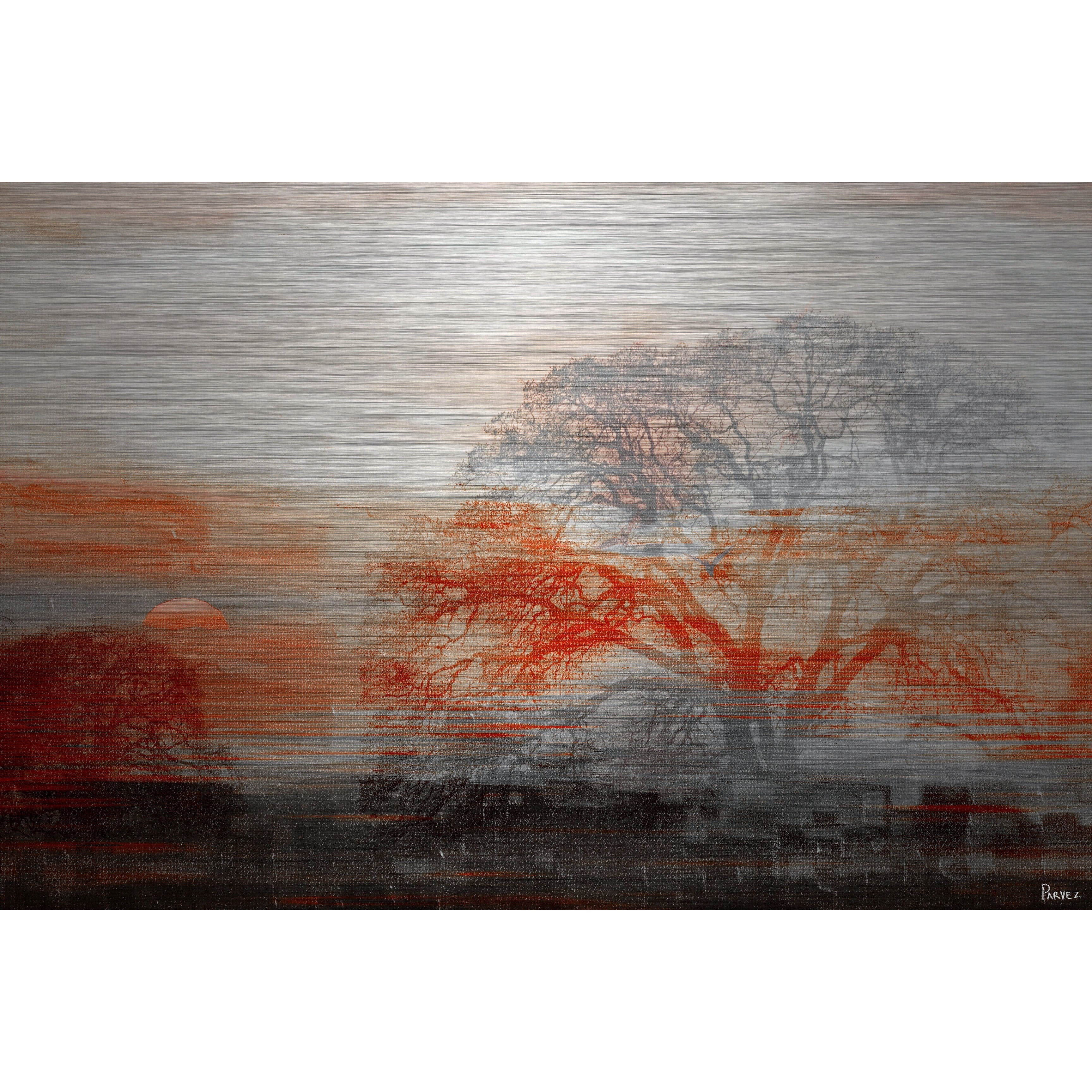 Parvez Taj  'Casa Vista' Painting Print on Brushed Aluminum 45 x 30