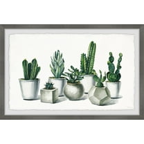 Parvez Taj Ceramic Potted Cactus Framed Wall Art
