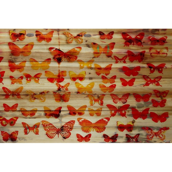 Parvez Taj Cheerful Pinewood Wall Art, 8" x 12"