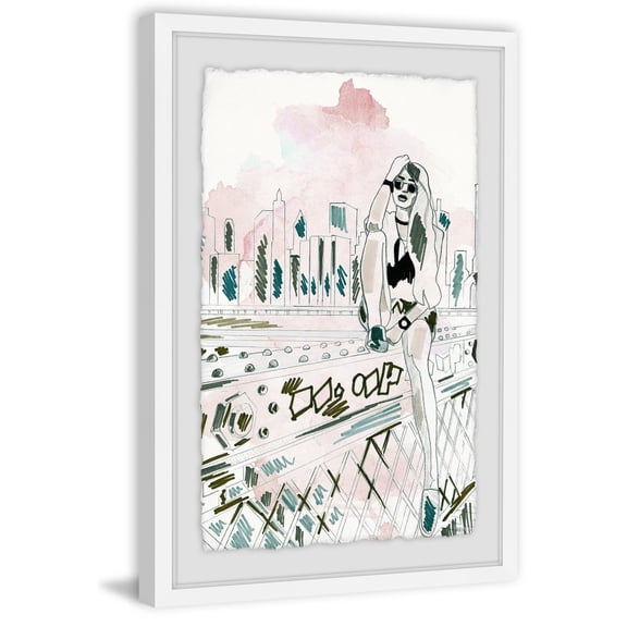 Parvez Taj Chillin' on the Fence Framed Painting Print
