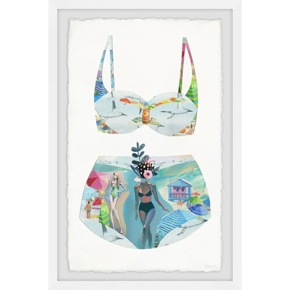 Parvez Taj Chilling Babe Swimsuit Framed Wall Art