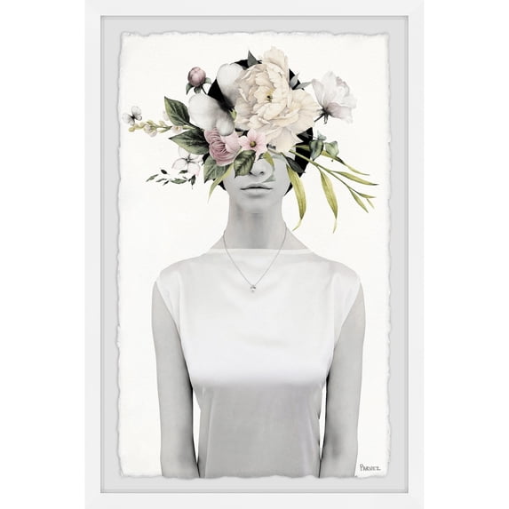Parvez Taj "Classic Bloom" Framed Painting Art Print, 12.00" x 1.50"