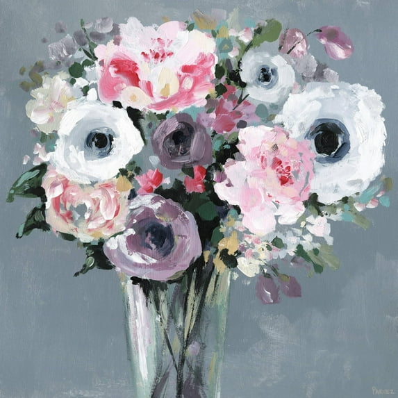 Parvez Taj Classic Flower Arrangement Canvas Wall Art