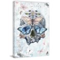 thumbnail image 1 of Parvez Taj "Clouded Half Butterfly Skull" Painting Print on Wrapped Canvas, 1 of 7