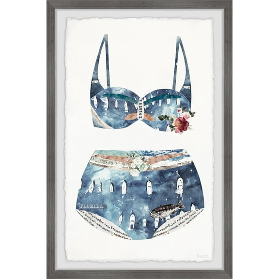 Parvez Taj Coastal Swimsuit Framed Wall Art