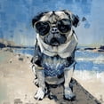 thumbnail image 1 of Parvez Taj Cool Pug Canvas Wall Art, 1 of 9