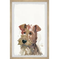 Parvez Taj Cute Brown Dog Framed Wall Art