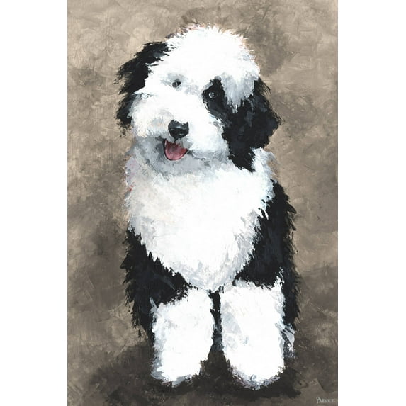 Parvez Taj Cute Furry Dog Canvas Wall Art