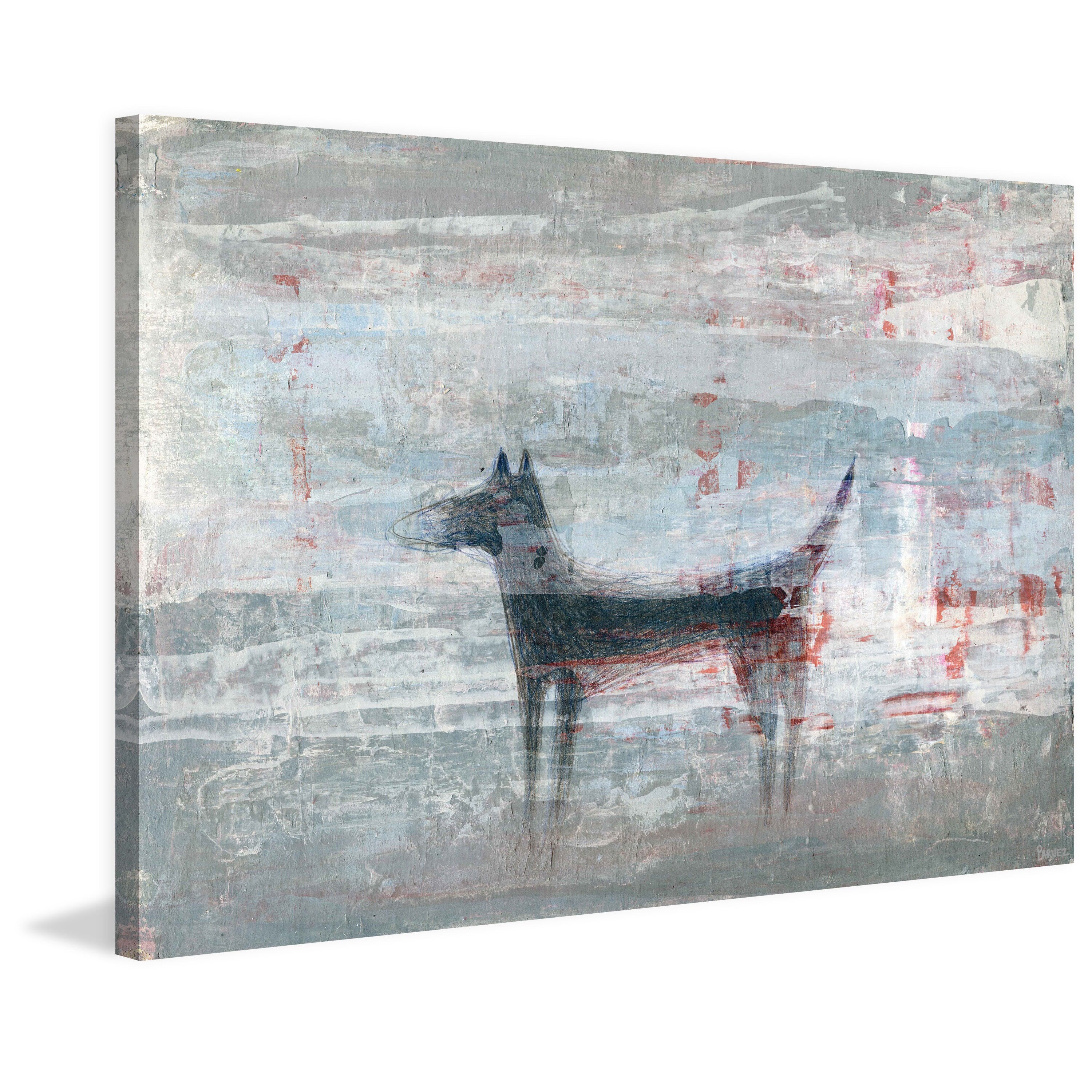 Parvez Taj Dark Dog' Painting Print on Wrapped Canvas 45 x 30