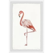 Parvez Taj Dashing Flamingo Stand Framed Wall Art