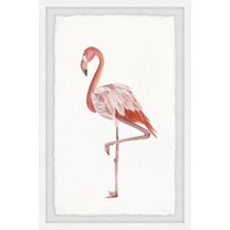 Parvez Taj Dashing Flamingo Stand Framed Wall Art