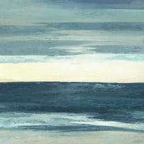 Parvez Taj "Deep Blue Waves" Painting Print on Wrapped Canvas