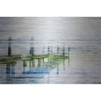 Parvez Taj  'Dock Mist' Painting Print on Brushed Aluminum 24 x 16