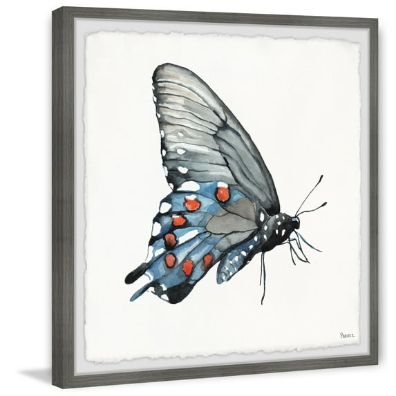 Parvez Taj "Dotted Butterfly" Framed Painting Print