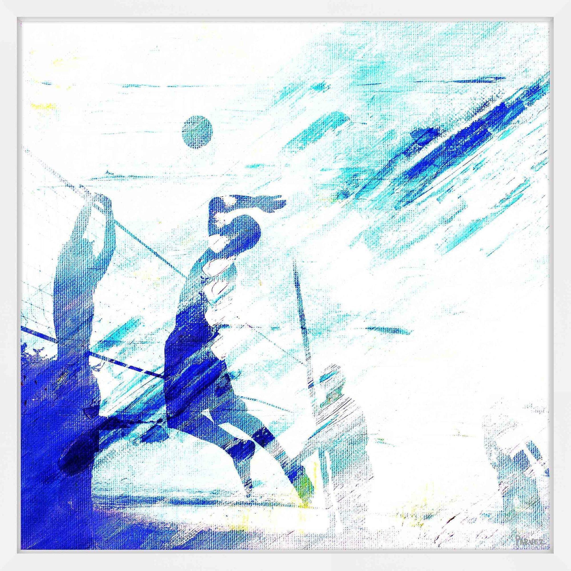 Parvez Taj "Dusk Volleyball" Framed Painting Print