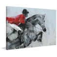 thumbnail image 1 of Parvez Taj "Equestrian Jump" Painting Print on Wrapped Canvas, 1 of 7