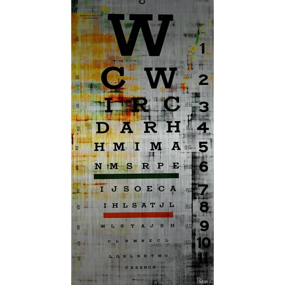 Parvez Taj 'Eye Chart' Fine Art Print 12 x 24