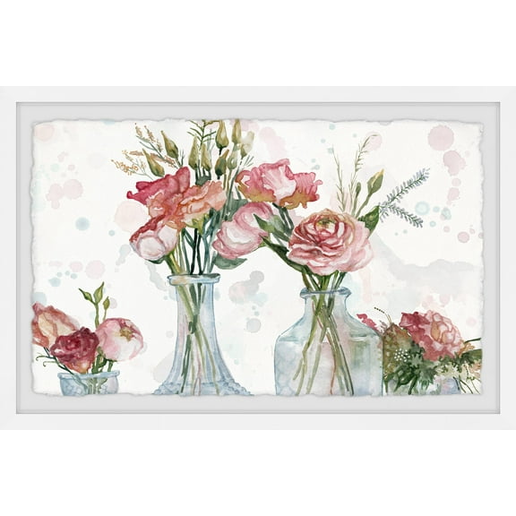 Parvez Taj Festive Peonies Framed Wall Art
