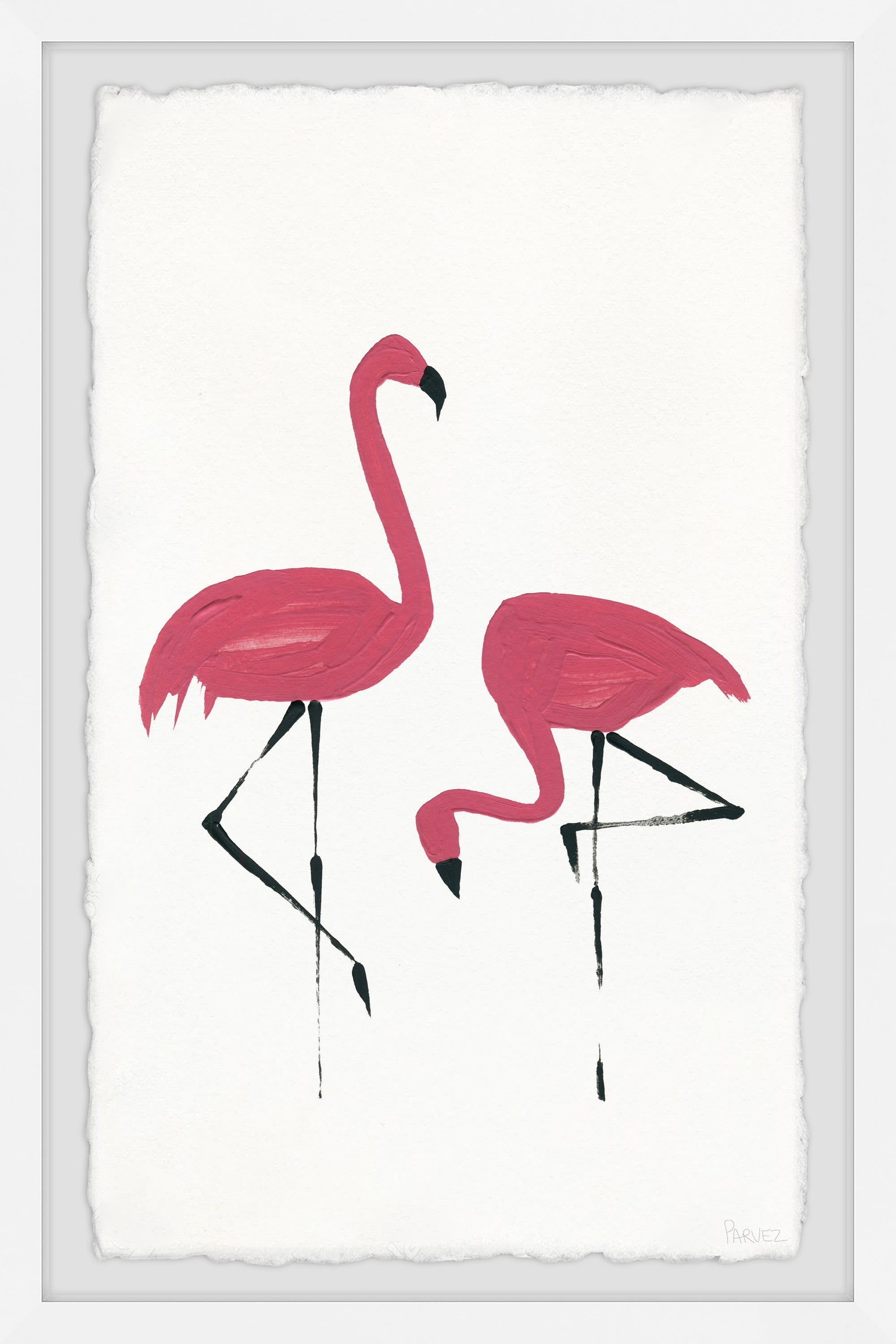 Parvez Taj Flamingo Birds Framed Art Prints