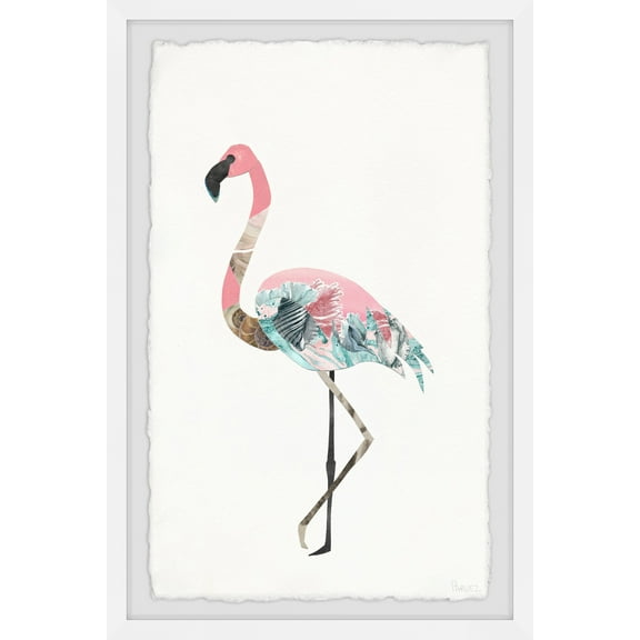 Parvez Taj Flamingo Mosaic Framed Wall Art