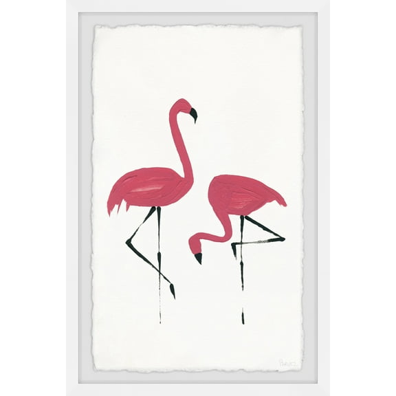 Parvez Taj Flamingo Stand Framed Wall Art