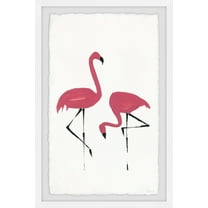 Parvez Taj Flamingo Stand Framed Wall Art