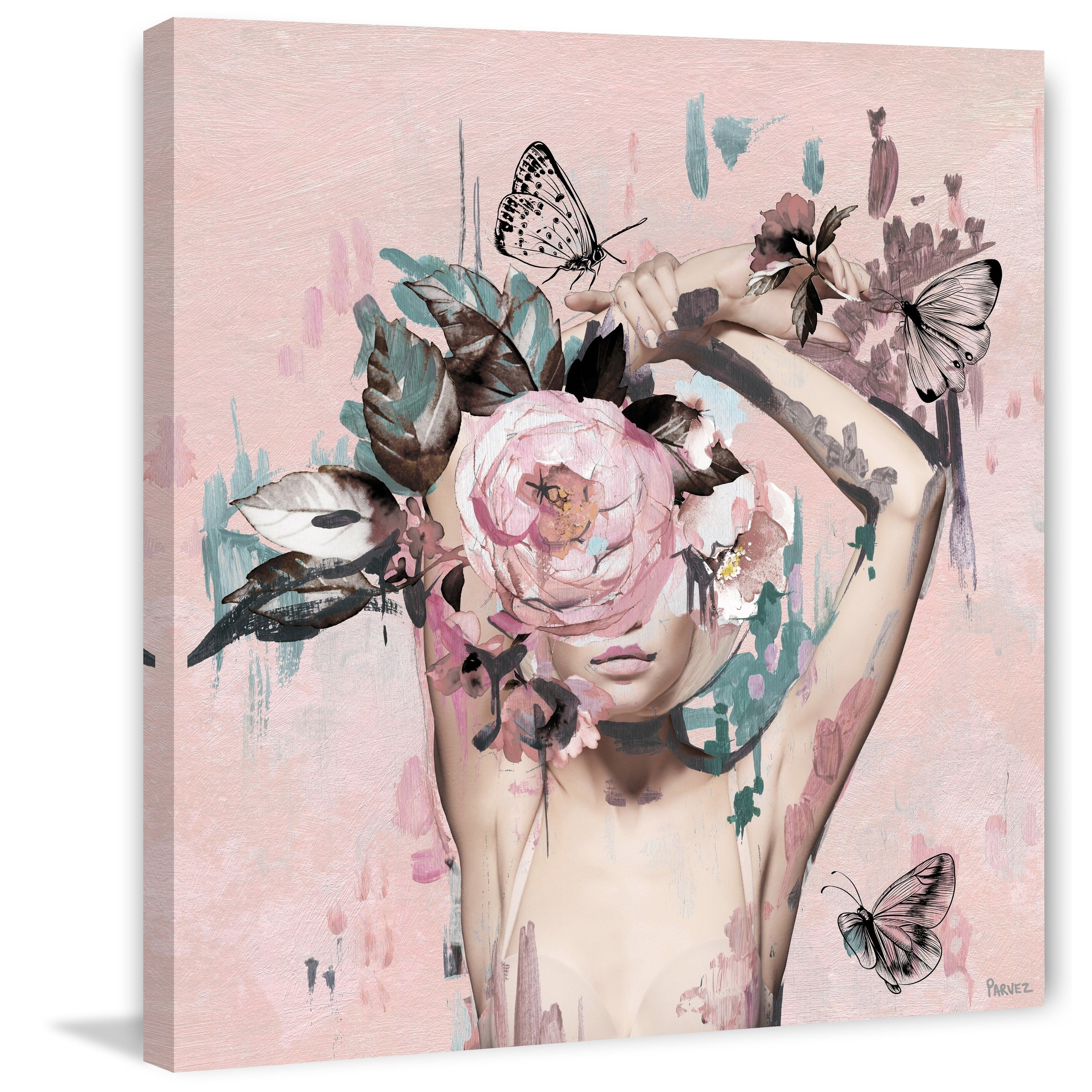 Parvez Taj Floral Crown Beauty Canvas Wall Art