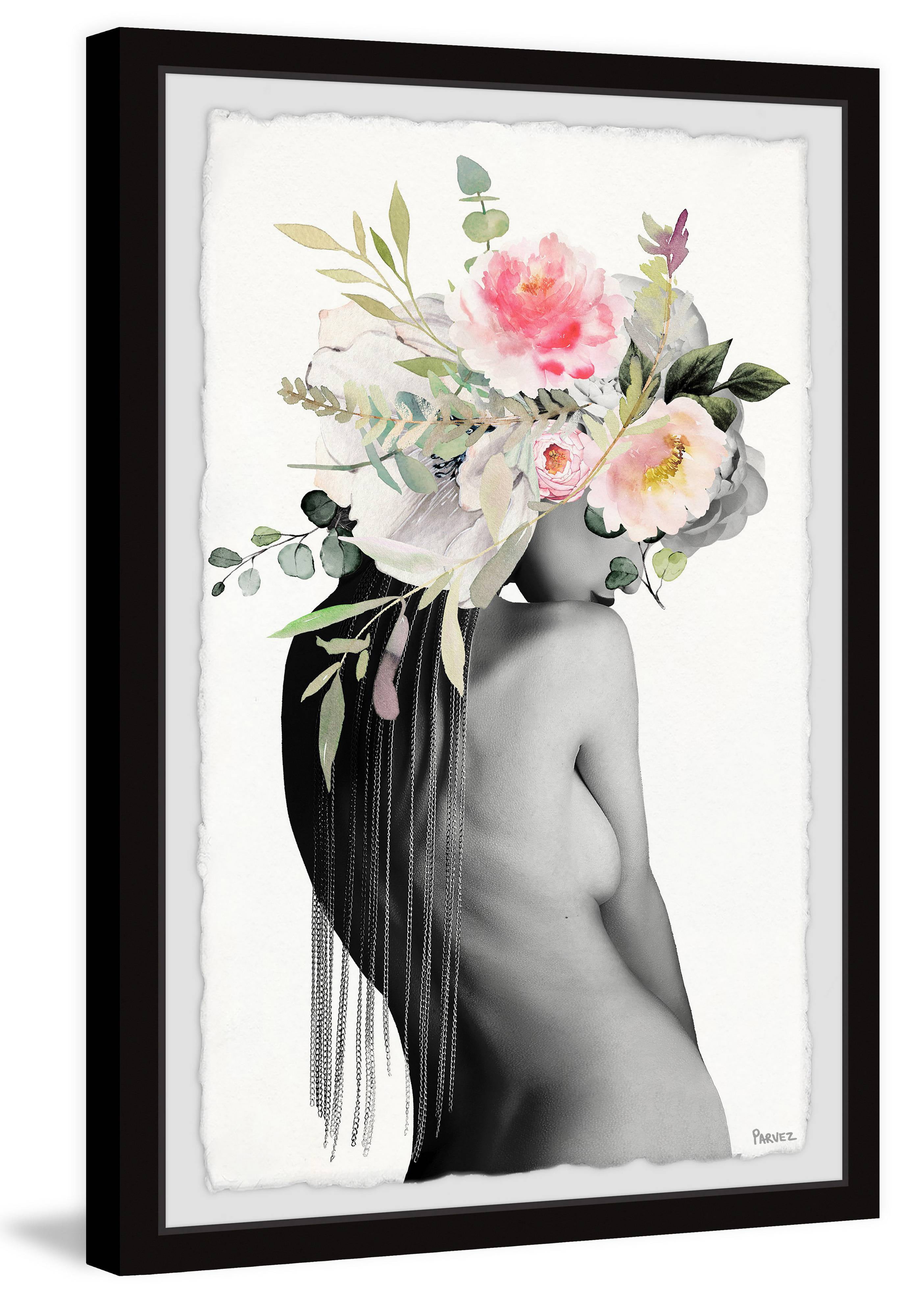 Parvez Taj "Flower Back" Framed Painting Print