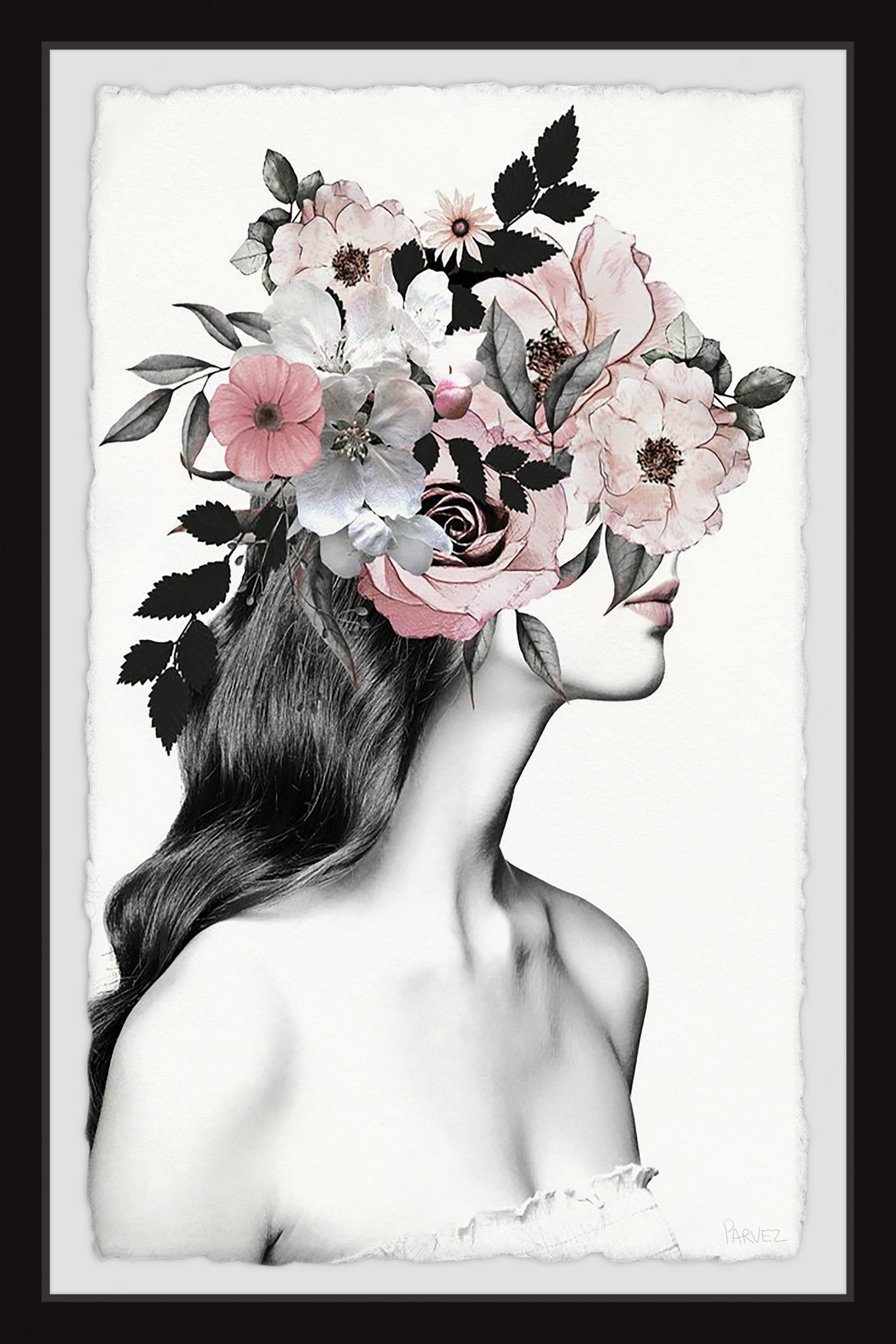Parvez Taj Flower Brunette Framed Wall Art