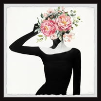 Parvez Taj Flower Silhouette Framed Wall Art