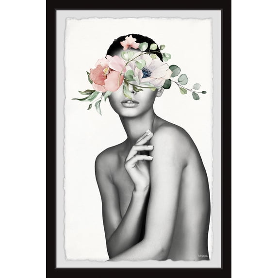 Parvez Taj "Flower Vision" Framed Painting Art Print, 20.00" x 1.50"