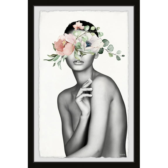 Parvez Taj "Flower Vision" Framed Painting Art Print, 24.00" x 1.50"