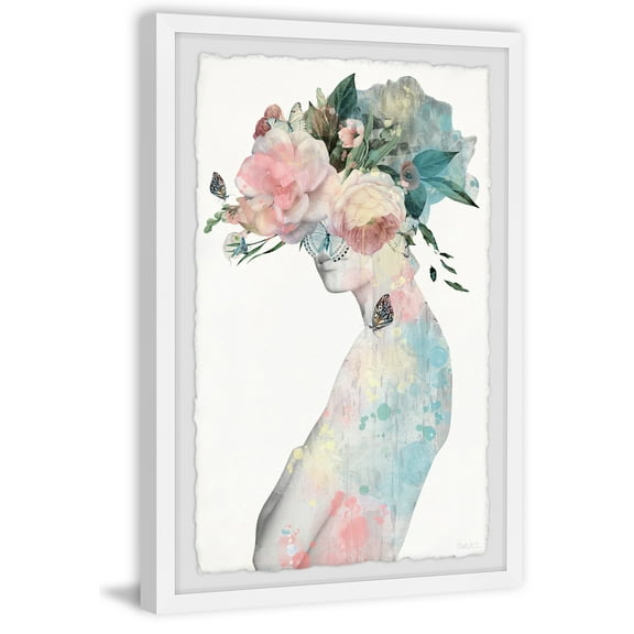 Parvez Taj Flower and Butterflies II Framed Wall Art, 8" x 12"