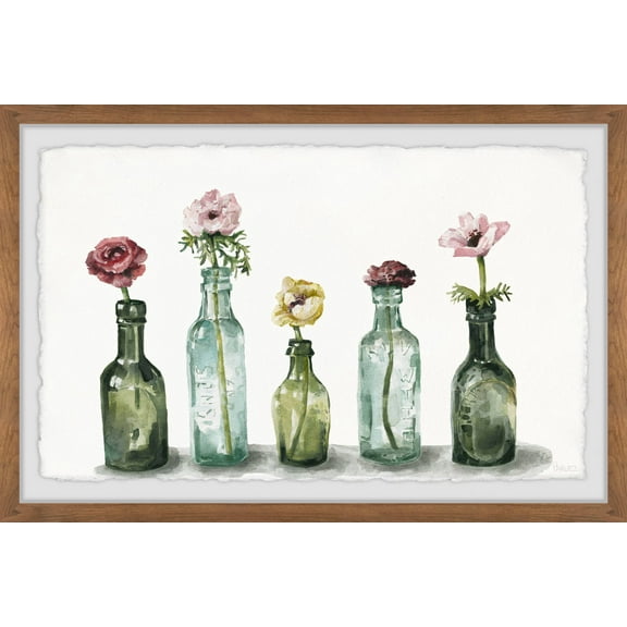 Parvez Taj Flower in a Bottle Framed Wall Art