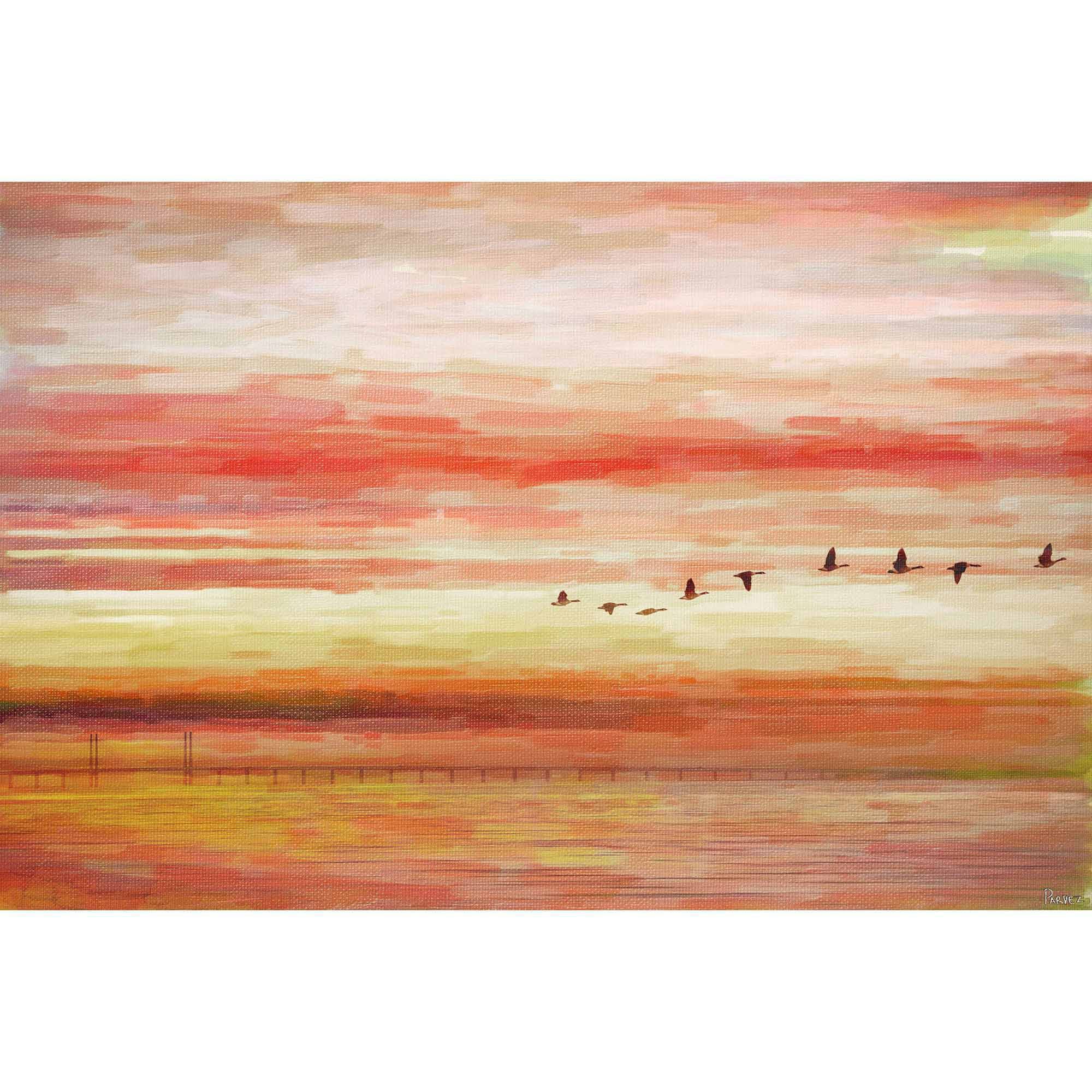 Parvez Taj Flying South Art Print on Premium Canvas