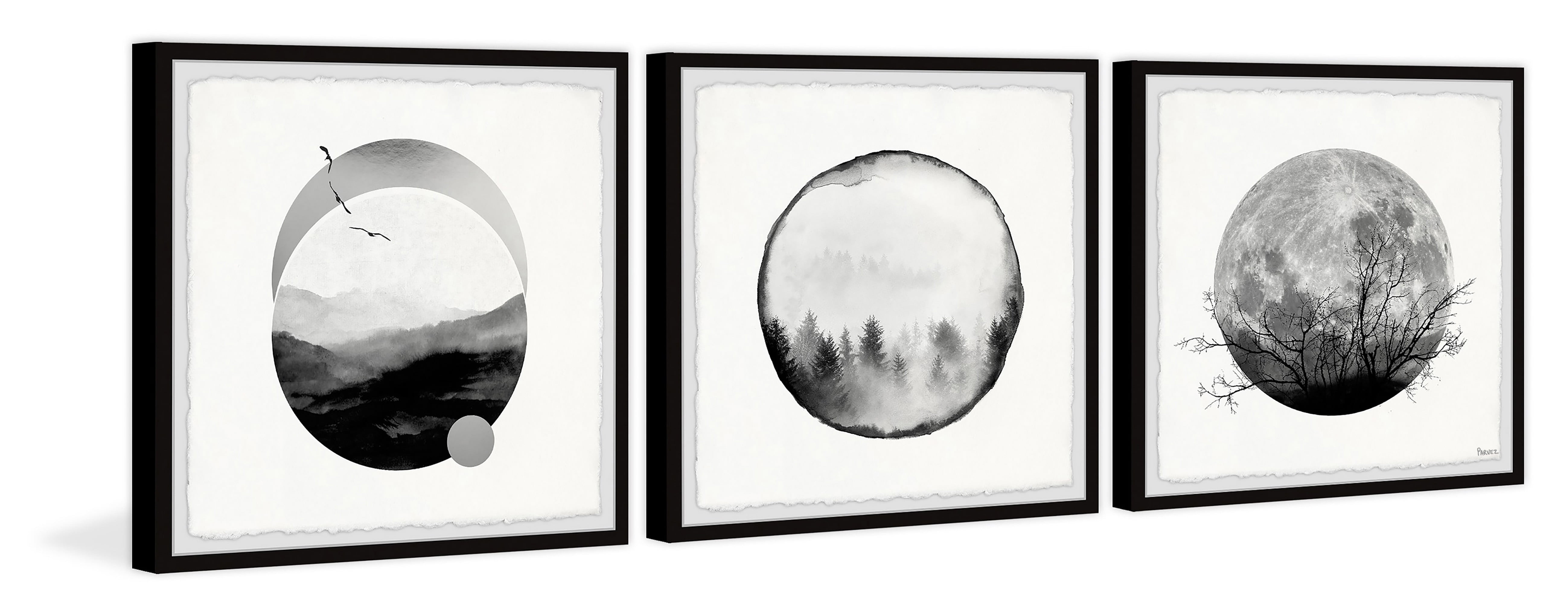 Parvez Taj Forest Moon Triptych