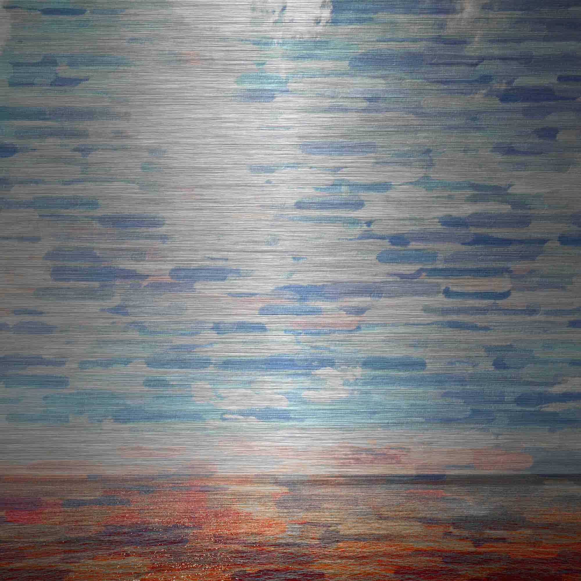 Parvez Taj  'Forgotten' Painting Print on Brushed Aluminum 18 x 18