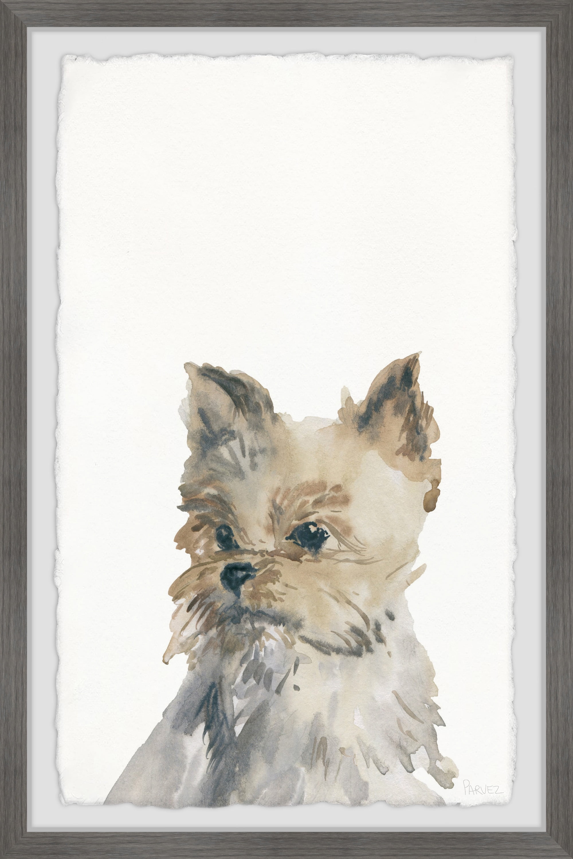 Parvez Taj Brown and Gray Framed Canvas Print for Kids