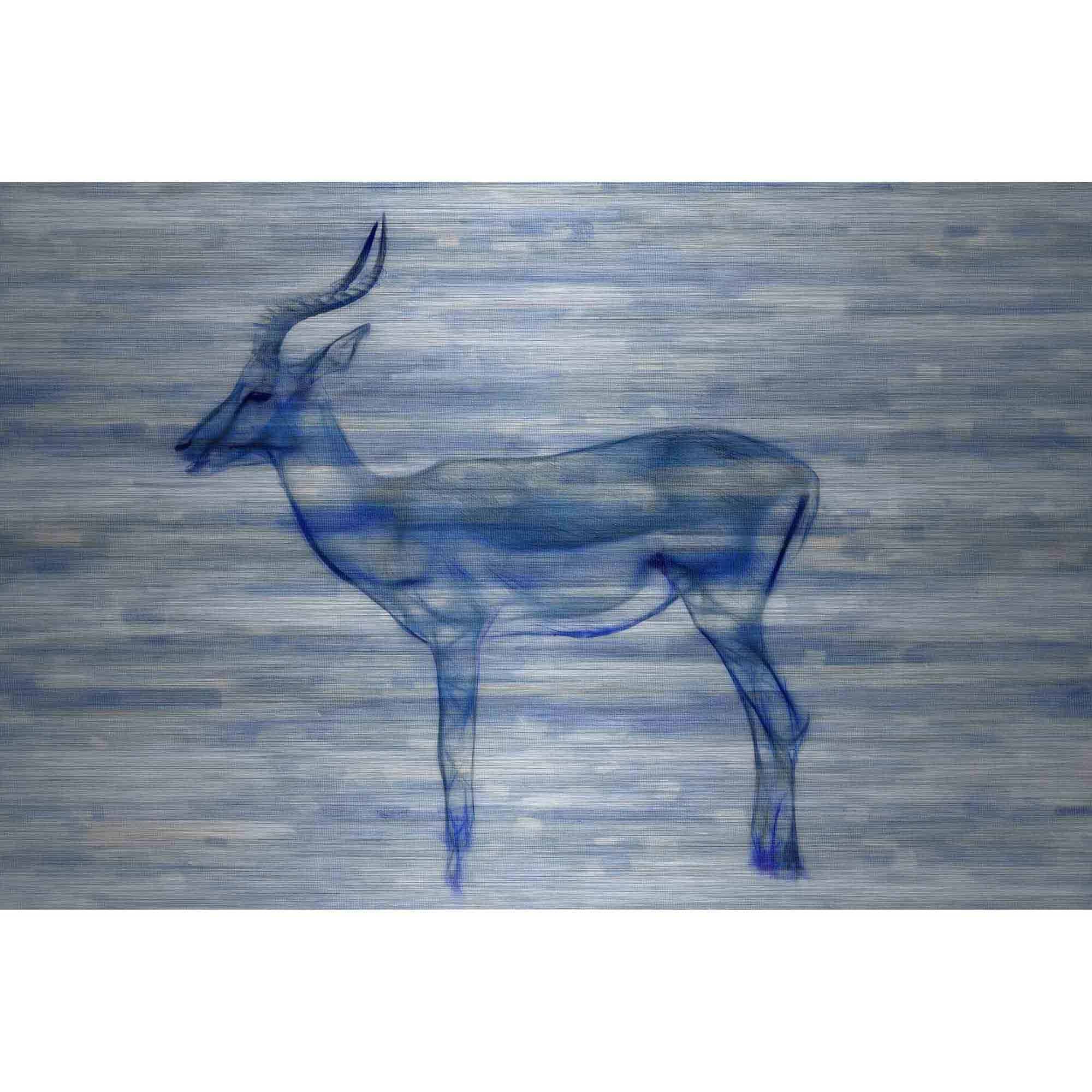 Parvez Taj  'Gazelle' Painting Print on Brushed Aluminum 24 x 16