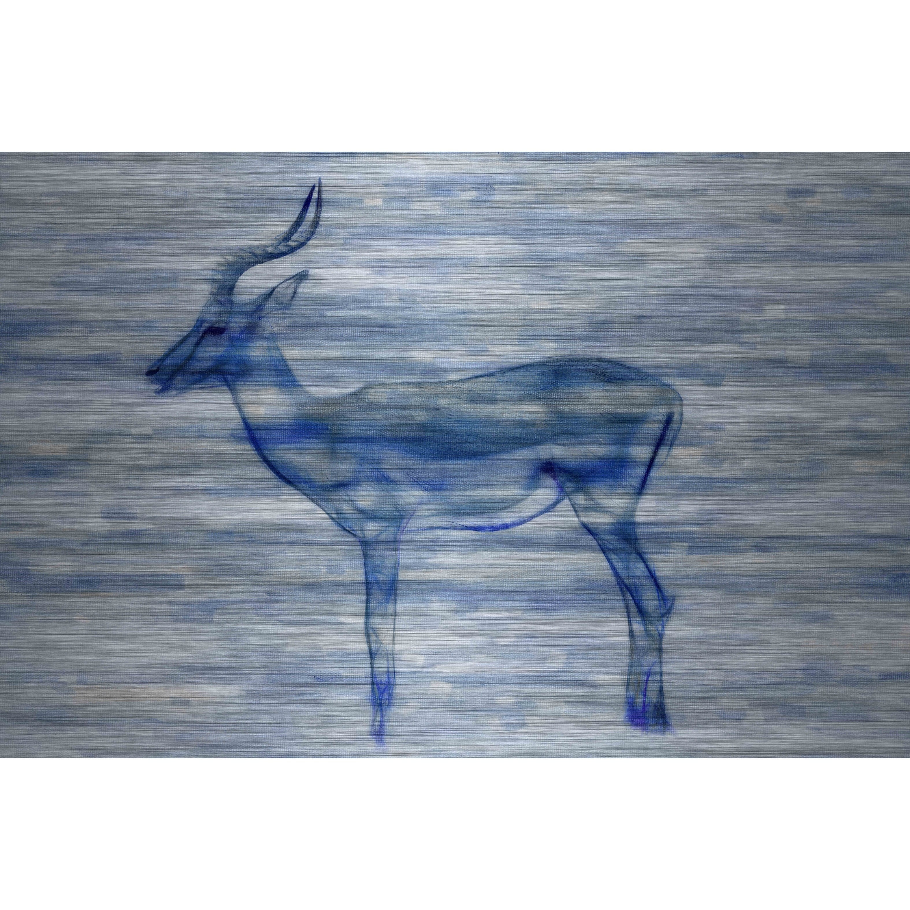 Parvez Taj  'Gazelle' Painting Print on Brushed Aluminum 36 x 24