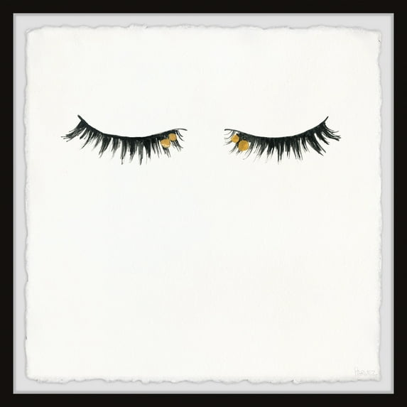 Parvez Taj Golden Lashes Framed Wall Art