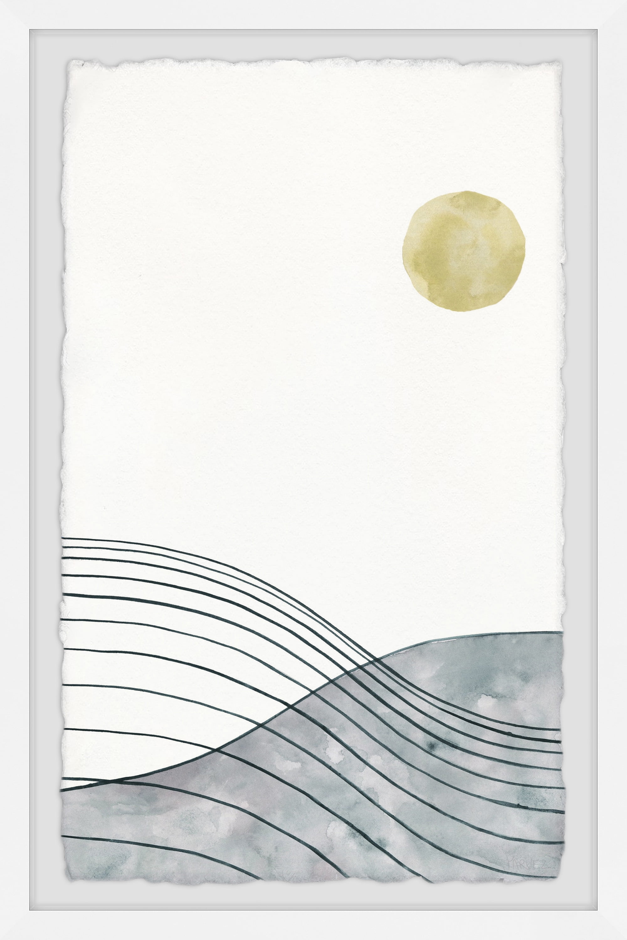 Parvez Taj Golden Moon Framed Wall Art