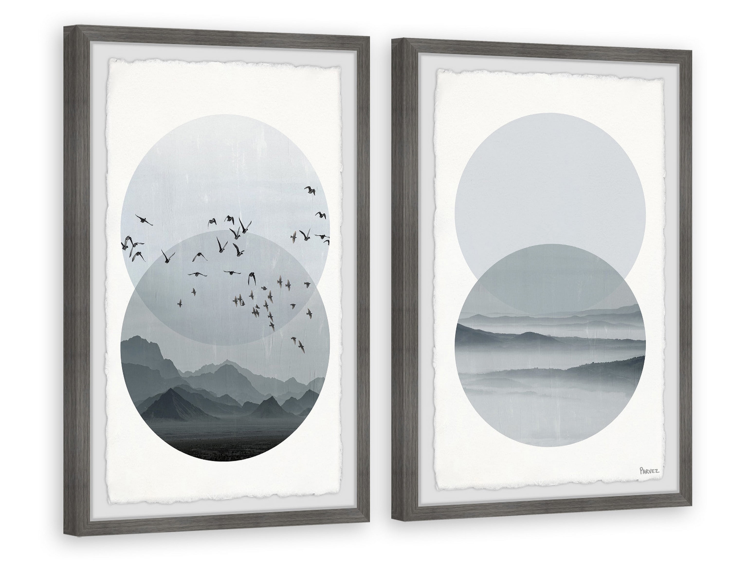 Parvez Taj Graphic Prints Nature Framed Art Prints, Set of 2