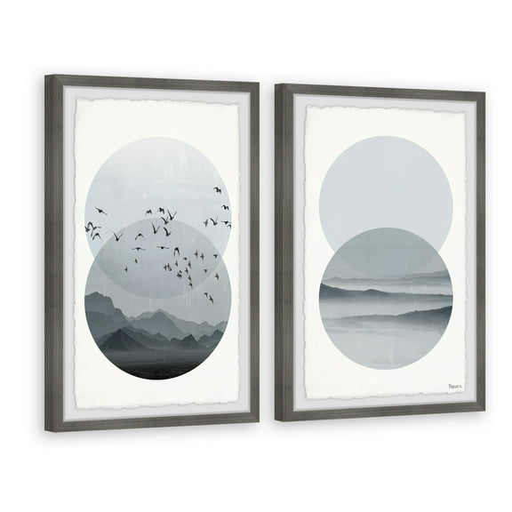 Parvez Taj Graphic Prints Nature Framed Art Prints, Set of 2